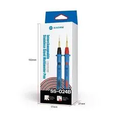 Puntas Finas Gold Multimetro SS-024B Acero Inoxidable Chapadas en Oro