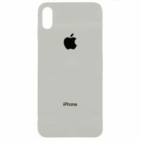 Tapa iPhone X Big Hole Plateado