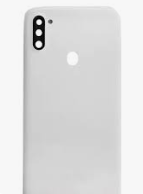Tapa Samsung A11 Blanco Con Vidrio de Camara