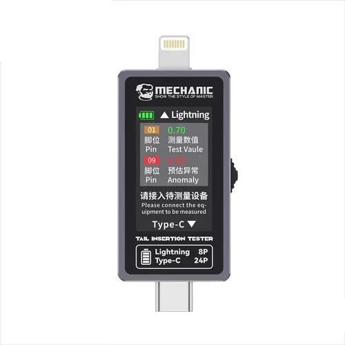 [HT824MC] Tester Mechanic T-824 Detector de Fallas Lightning y Usb-c