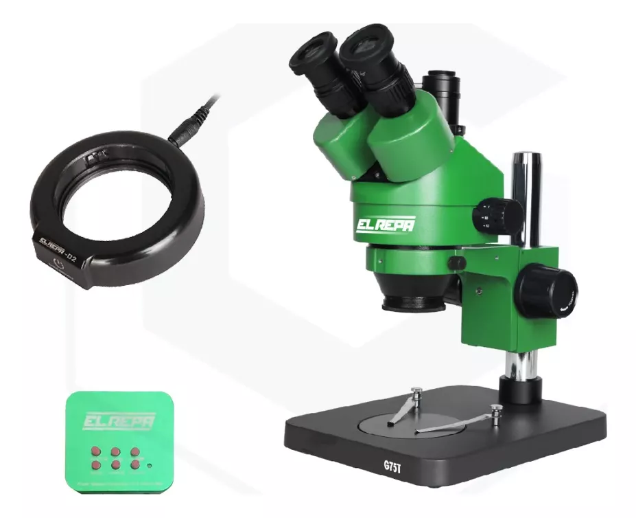 [HTRINOCUL2] Trinocular + Cámara + Aro Led Elrepa