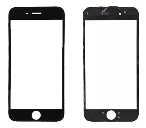 Vidrio Glass + Oca + Marco iPhone 6S Negro