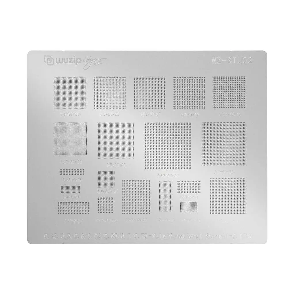 [HSTU02SV] Wuzip Stencil Silver - Multi Proposito STU02