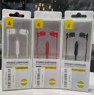 Auricular Stereo Earphone Blanco / Negro / Rojo NC3148 X5