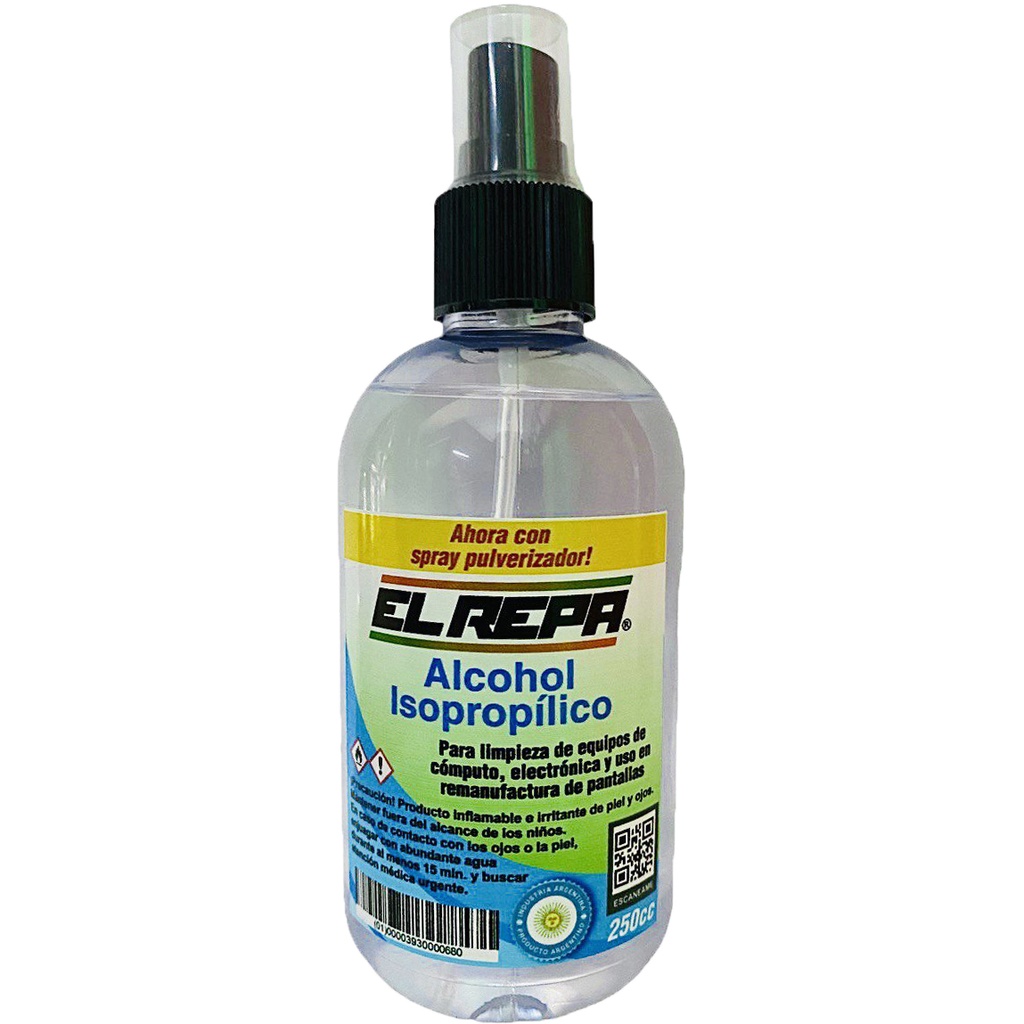 Alcohol Isopropilico Spray X250CC Elrepa