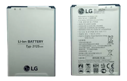 Batería Lg K8 2015 - 2016 K350 / K7 - K330 BL-46ZH