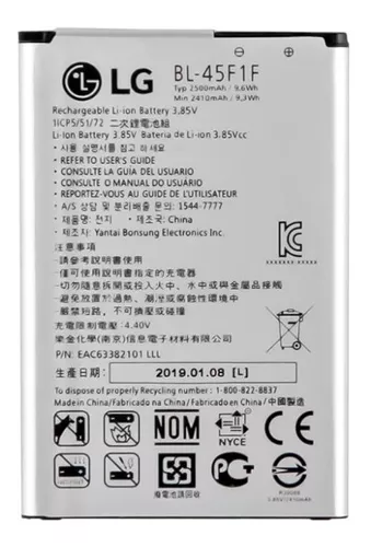 Batería Lg K8 X240 2017 K9 K4 X230 2017 Bl - 45F1F Original