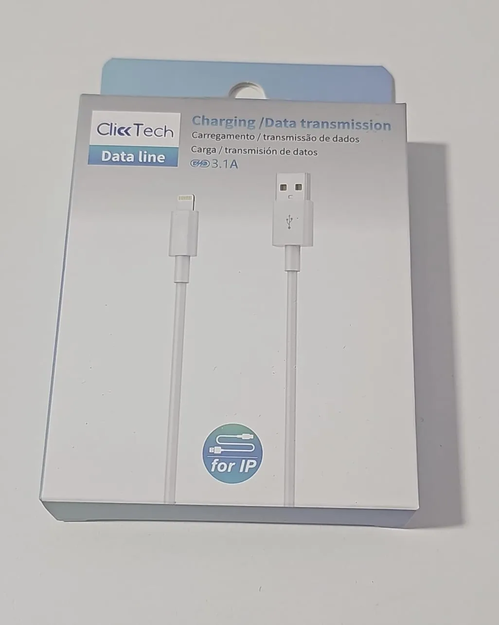 [A1MWH] Cable Clicktech 3.1 USB a Ip 1M Blanco