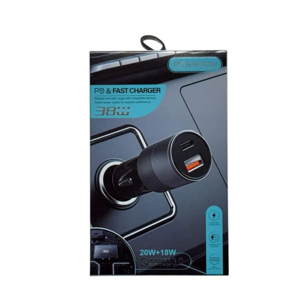 [AAUTO15W] Cargador de Auto 15W Pd + USB a